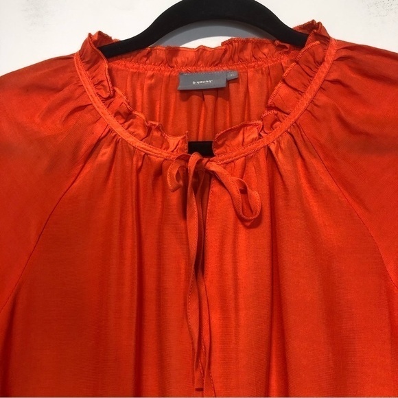B. Young Francina Blouse Long Sleeve Orange, size 36 - Picture 3 of 9